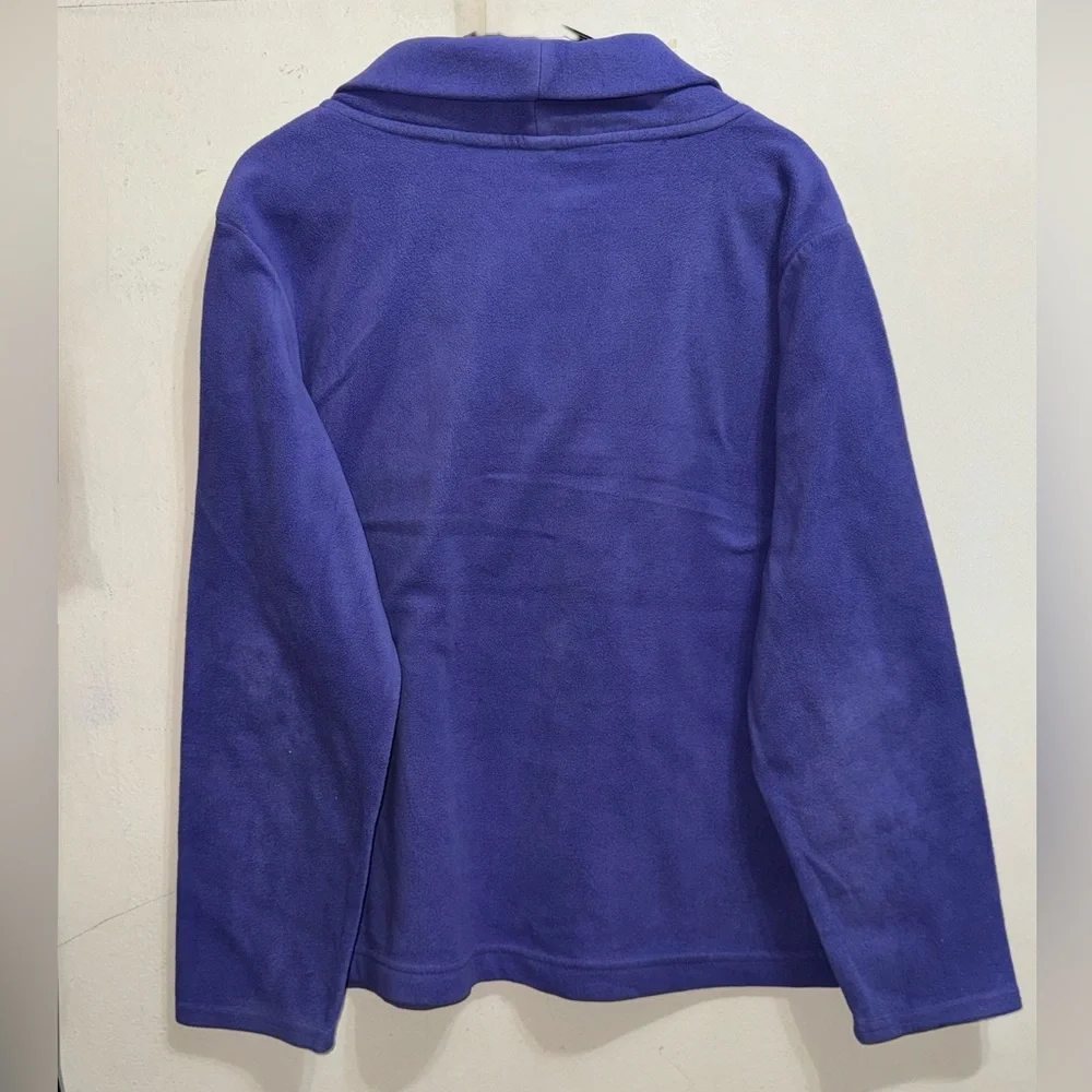 Purple V-Neck Pullover Sweater - Picture 2 of 5